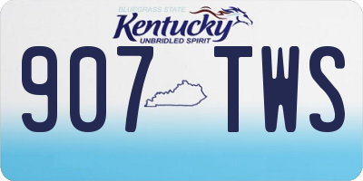 KY license plate 907TWS