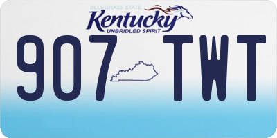 KY license plate 907TWT