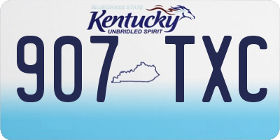 KY license plate 907TXC