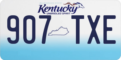 KY license plate 907TXE