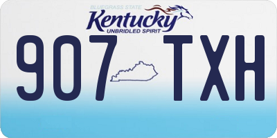 KY license plate 907TXH