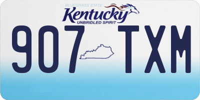 KY license plate 907TXM