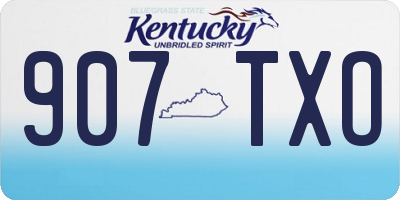 KY license plate 907TXO