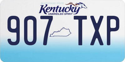 KY license plate 907TXP