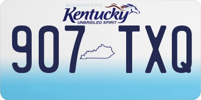KY license plate 907TXQ