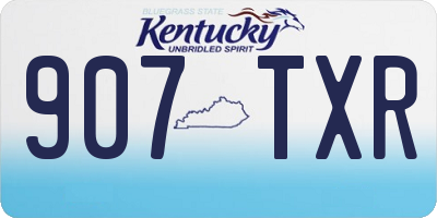 KY license plate 907TXR