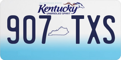 KY license plate 907TXS