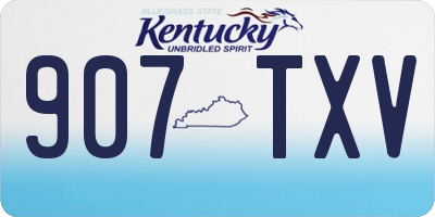 KY license plate 907TXV