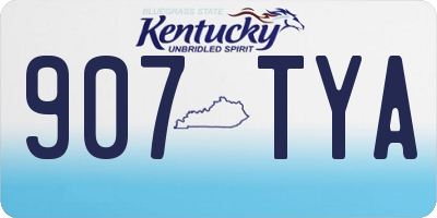 KY license plate 907TYA