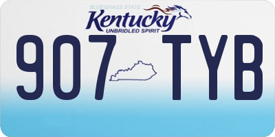 KY license plate 907TYB