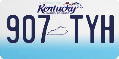 KY license plate 907TYH