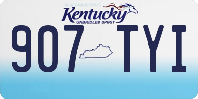 KY license plate 907TYI