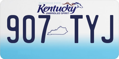 KY license plate 907TYJ
