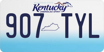 KY license plate 907TYL