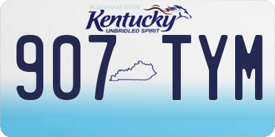 KY license plate 907TYM
