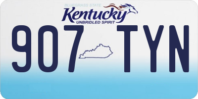 KY license plate 907TYN