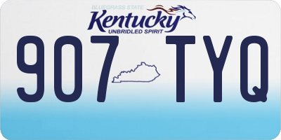KY license plate 907TYQ