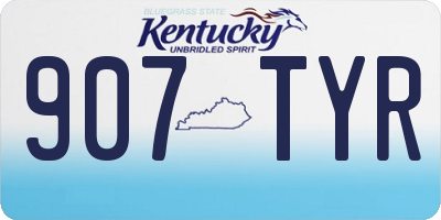 KY license plate 907TYR