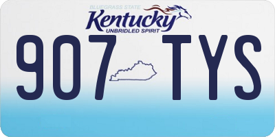KY license plate 907TYS