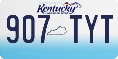 KY license plate 907TYT