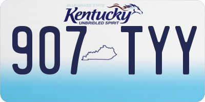 KY license plate 907TYY