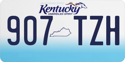 KY license plate 907TZH