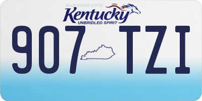 KY license plate 907TZI