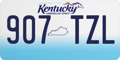 KY license plate 907TZL