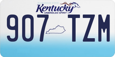 KY license plate 907TZM