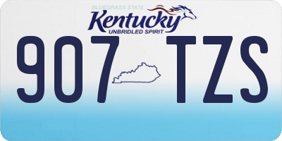 KY license plate 907TZS
