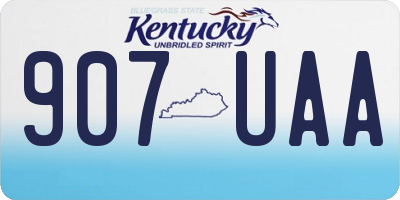 KY license plate 907UAA