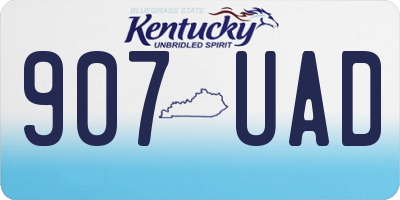 KY license plate 907UAD