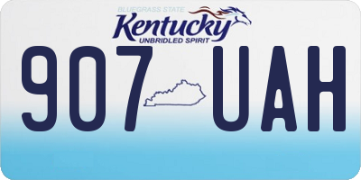 KY license plate 907UAH