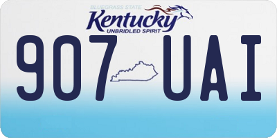 KY license plate 907UAI