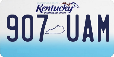 KY license plate 907UAM