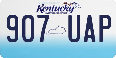 KY license plate 907UAP