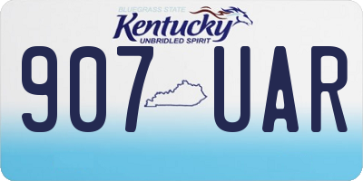 KY license plate 907UAR