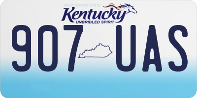 KY license plate 907UAS