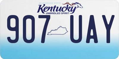 KY license plate 907UAY