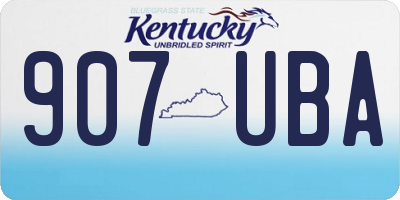 KY license plate 907UBA
