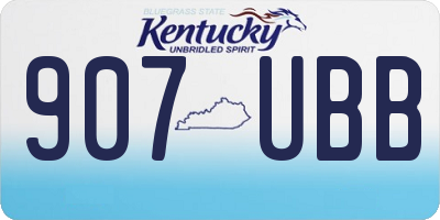 KY license plate 907UBB