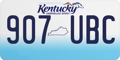 KY license plate 907UBC
