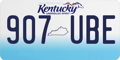 KY license plate 907UBE