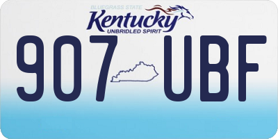 KY license plate 907UBF