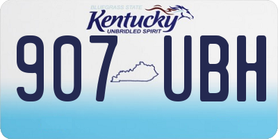 KY license plate 907UBH