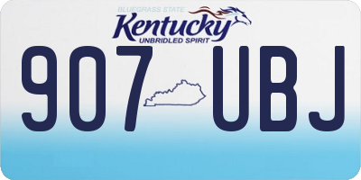 KY license plate 907UBJ