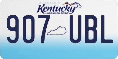 KY license plate 907UBL