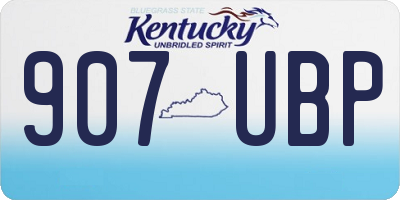 KY license plate 907UBP