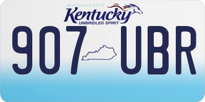 KY license plate 907UBR