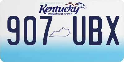 KY license plate 907UBX